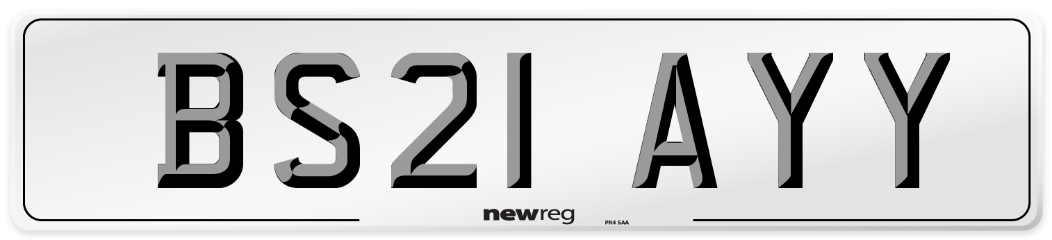 BS21 AYY Number Plate from New Reg